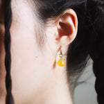 TAI JEWELRY Earrings Pear Charm Huggies