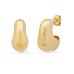 TAI JEWELRY | Pear Shaped Gold Huggie | Earrings |
