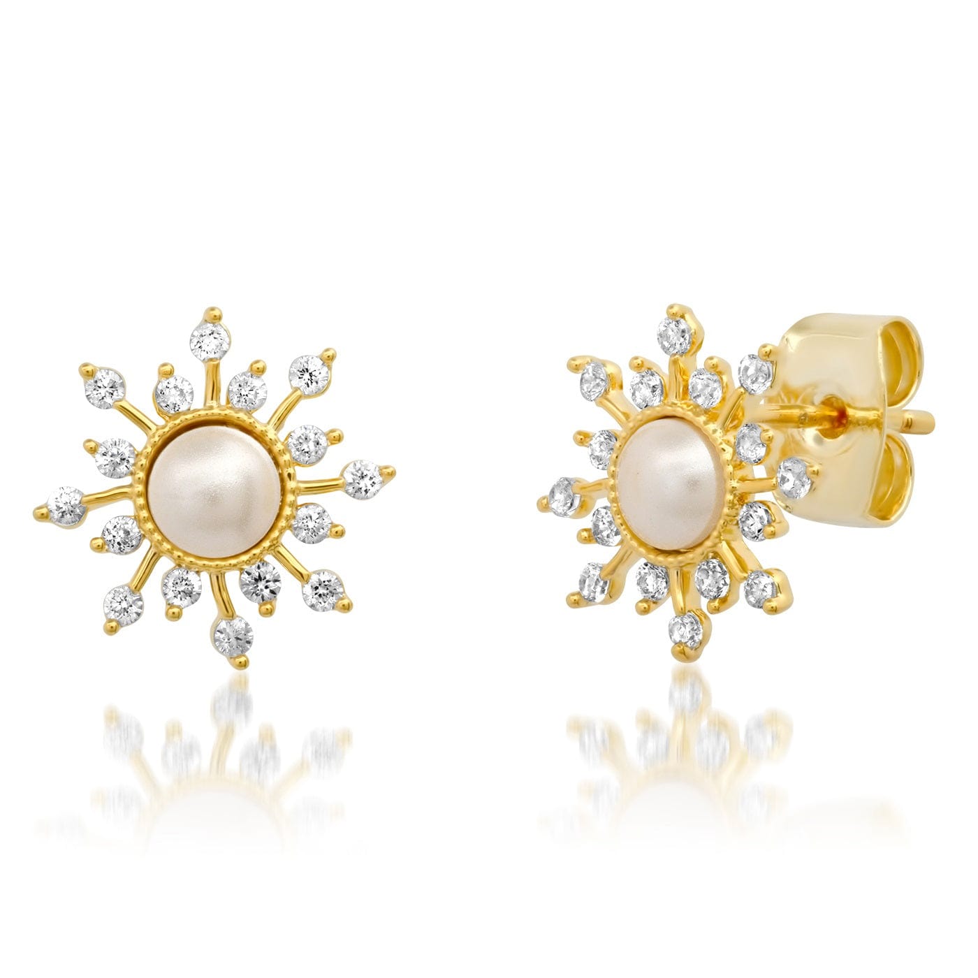 TAI JEWELRY Earrings Pearl Starburst Studs