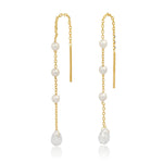 TAI JEWELRY | Pearl Station Threader Earrings | Earrings |