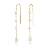 TAI JEWELRY | Pearl Station Threader Earrings | Earrings |