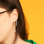 TAI JEWELRY | Pearl Station Threader Earrings | Earrings |