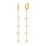 TAI JEWELRY | Pearl Waterfall Huggie Earrings | Earrings |