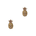 TAI JEWELRY Earrings Pineapple Studs With Enamel