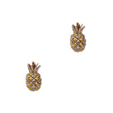 TAI JEWELRY Earrings Pineapple Studs With Enamel