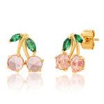 TAI JEWELRY Earrings Pink Glass Cherry Studs