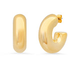 TAI JEWELRY Earrings Puffy Small Gold Hoops