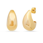 TAI JEWELRY | Puffy Teardrop Gold Huggie | Earrings |