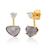 TAI JEWELRY | Purple Glass Ear Jacket | Earrings |