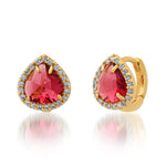 TAI JEWELRY | Radiant Ruby Huggie Earrings | Earrings |