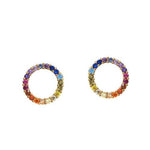 TAI JEWELRY | Rainbow Circle Studs | Earrings |