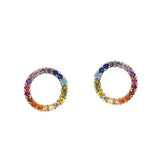 TAI JEWELRY | Rainbow Circle Studs | Earrings |