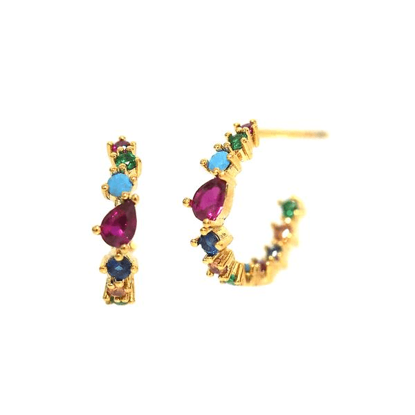 TAI JEWELRY Earrings Rainbow Huggies
