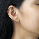 TAI JEWELRY | Rock Crystal Flower Stud | Earrings |