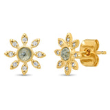 TAI JEWELRY | Rock Crystal Flower Stud | Earrings |
