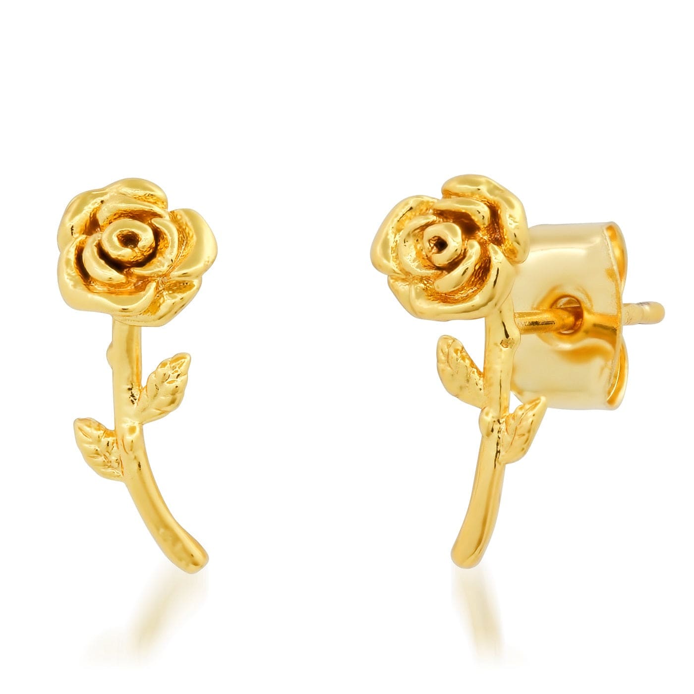 TAI JEWELRY Earrings Rose on a Stem Studs