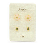 TAI JEWELRY | Rose Quartz Birthstone Earring Set | Earrings |
