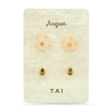TAI JEWELRY | Rose Quartz Birthstone Earring Set | Earrings |