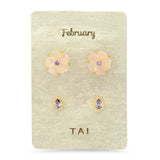 TAI JEWELRY | Rose Quartz Birthstone Earring Set | Earrings |