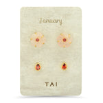 TAI JEWELRY | Rose Quartz Birthstone Earring Set | Earrings |
