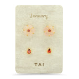TAI JEWELRY | Rose Quartz Birthstone Earring Set | Earrings |