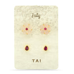 TAI JEWELRY | Rose Quartz Birthstone Earring Set | Earrings |