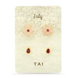 TAI JEWELRY | Rose Quartz Birthstone Earring Set | Earrings |