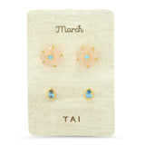 TAI JEWELRY | Rose Quartz Birthstone Earring Set | Earrings |