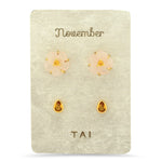 TAI JEWELRY | Rose Quartz Birthstone Earring Set | Earrings |
