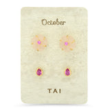 TAI JEWELRY | Rose Quartz Birthstone Earring Set | Earrings |