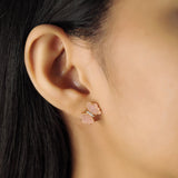 TAI JEWELRY Earrings Rose Quartz Butterfly Studs