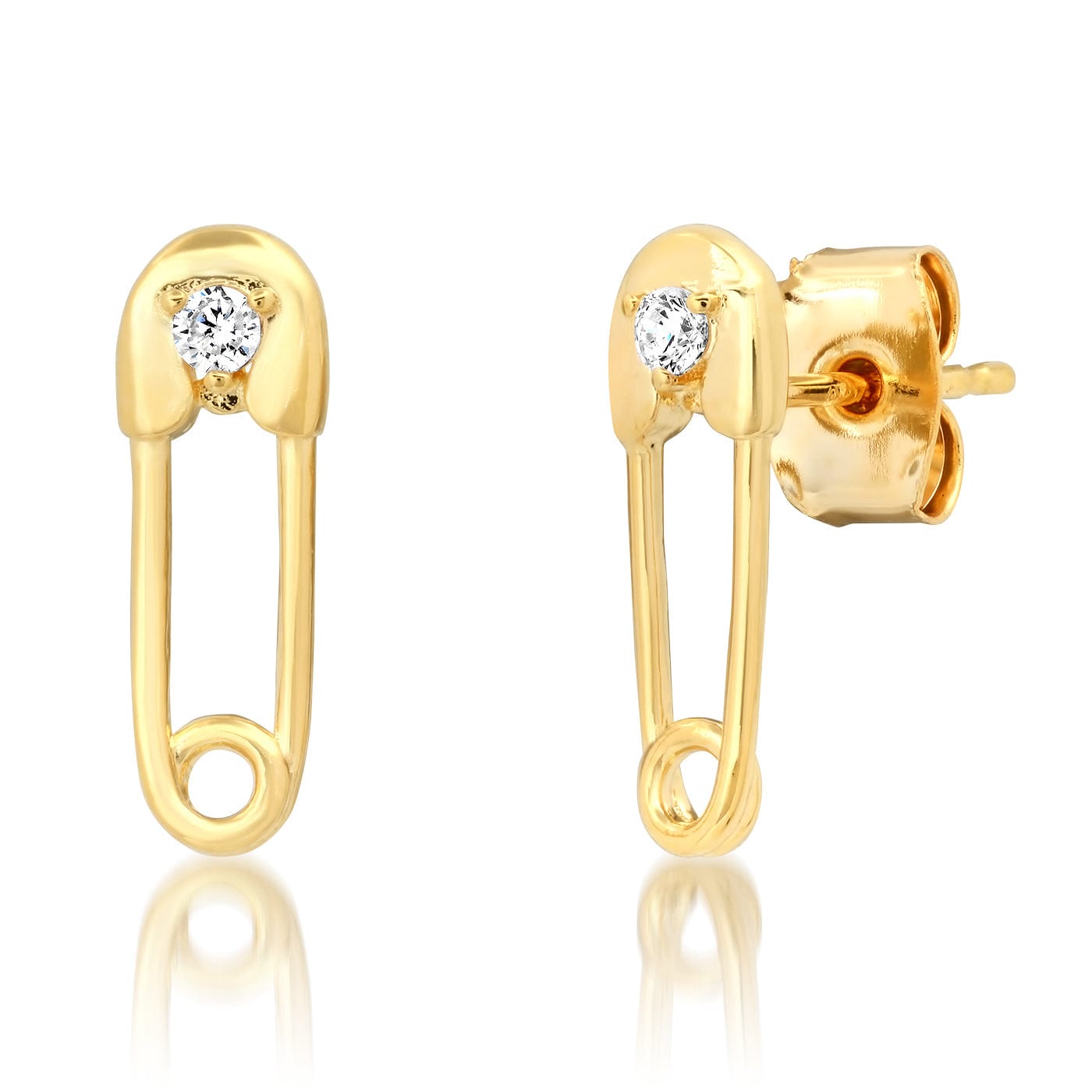TAI JEWELRY | Safety Pin Cz Earrings | Earrings |
