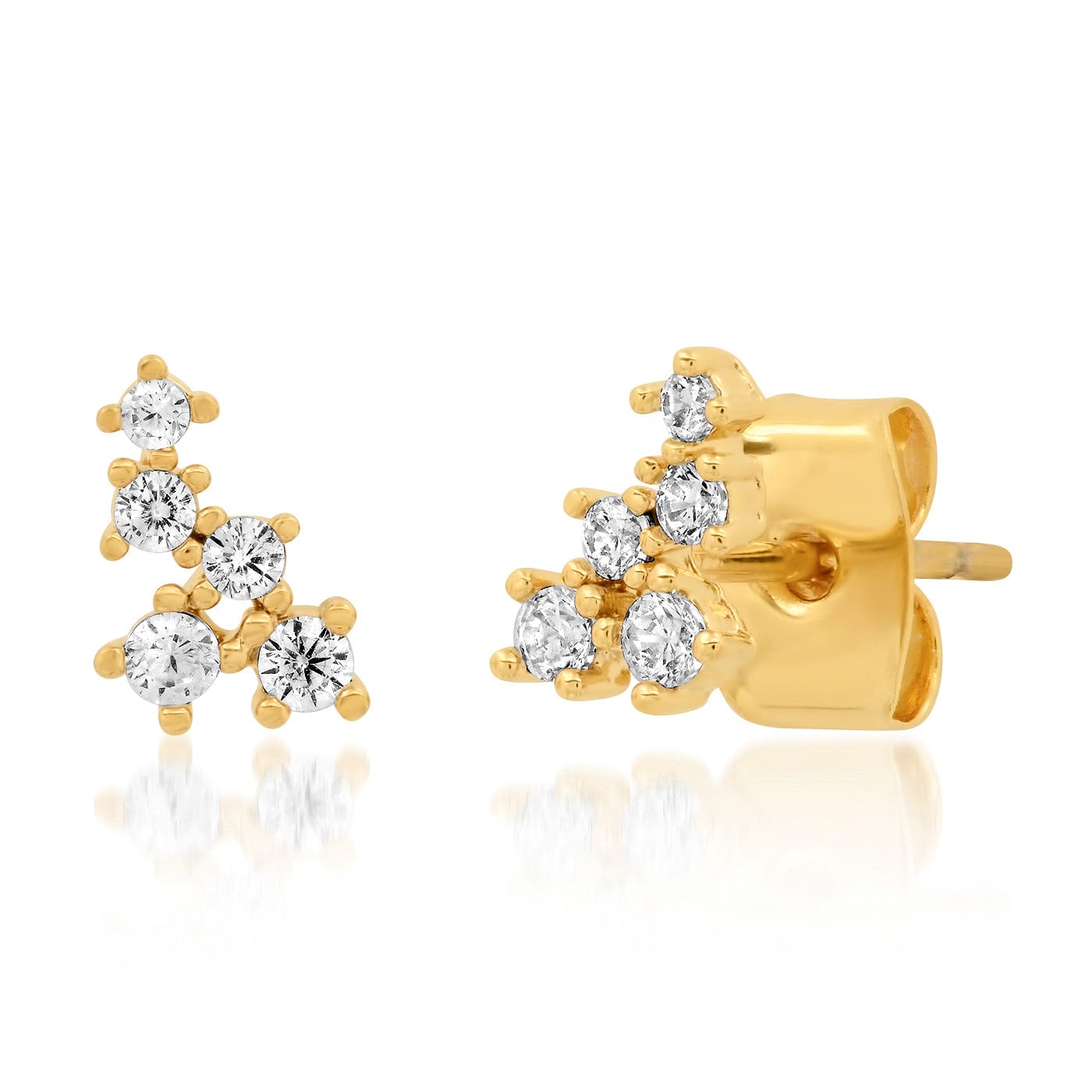 TAI JEWELRY Earrings Simple CZ Cluster Stud