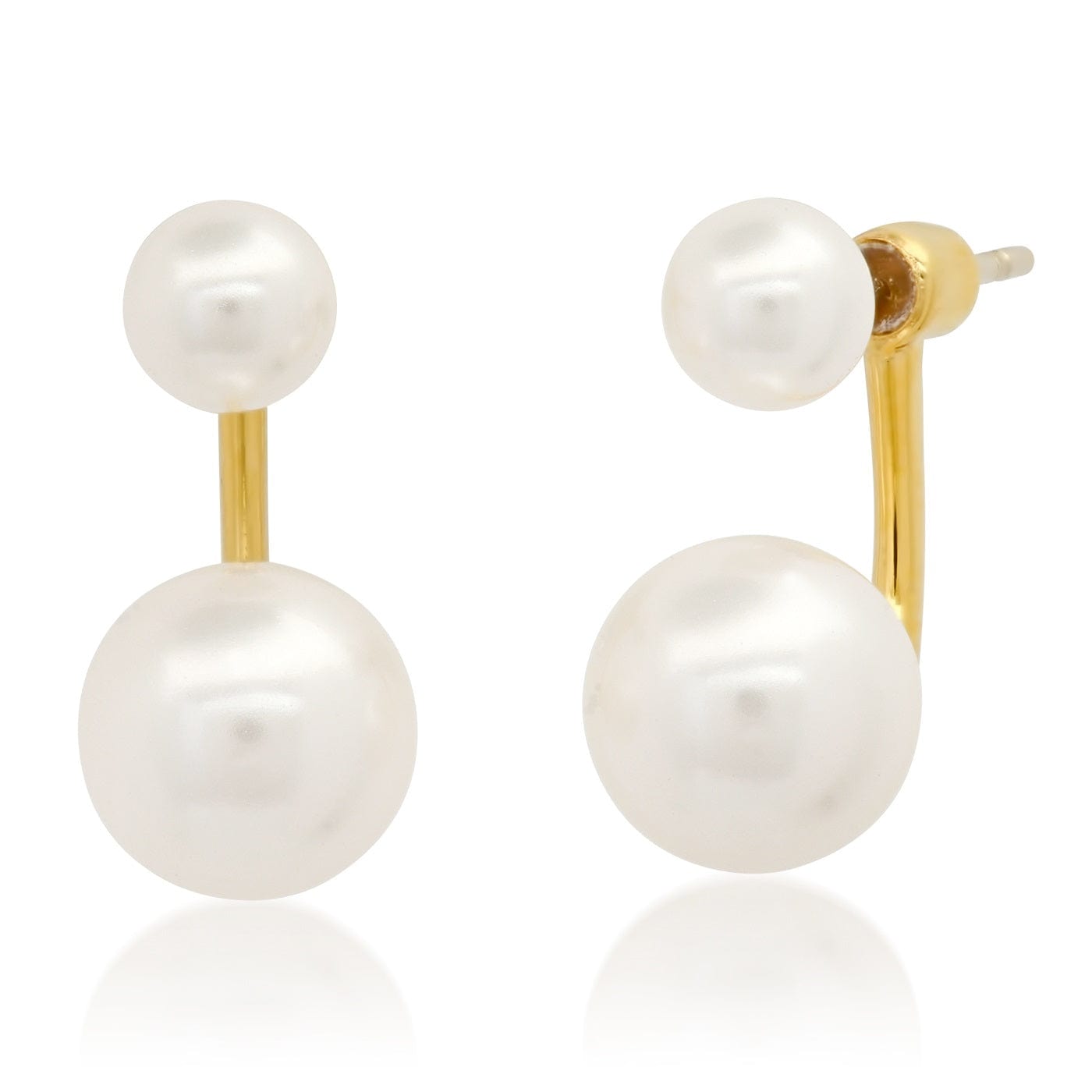 TAI JEWELRY Earrings Simple Pearl Ear Jacket