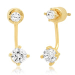 TAI JEWELRY Earrings Simple Solitaire Stud Jacket