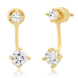 TAI JEWELRY Earrings Simple Solitaire Stud Jacket