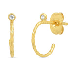 TAI JEWELRY Earrings Small Hoop With Cz Accent