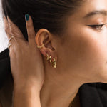 TAI JEWELRY | Small Huggies With Round CZ Accents | Earrings |