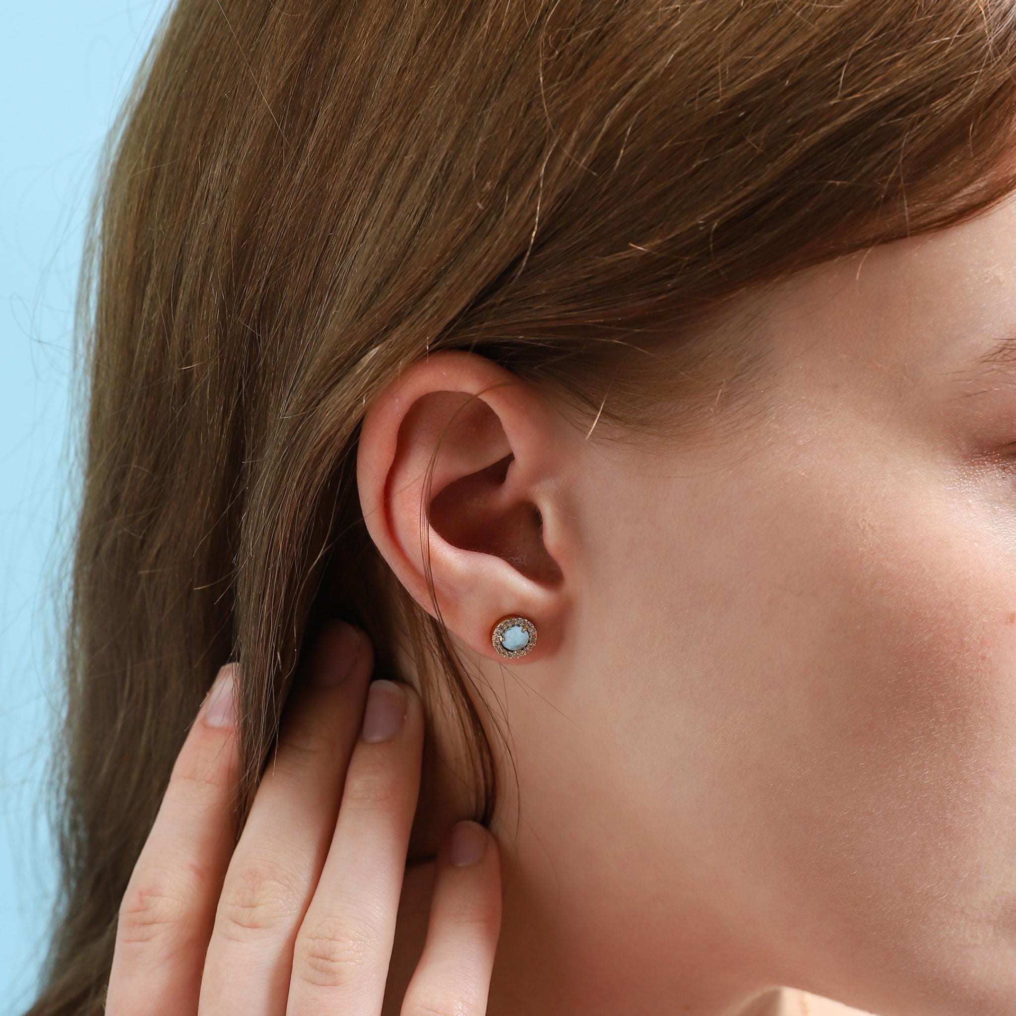TAI JEWELRY | Small Pavé Glass Earrings | Earrings |