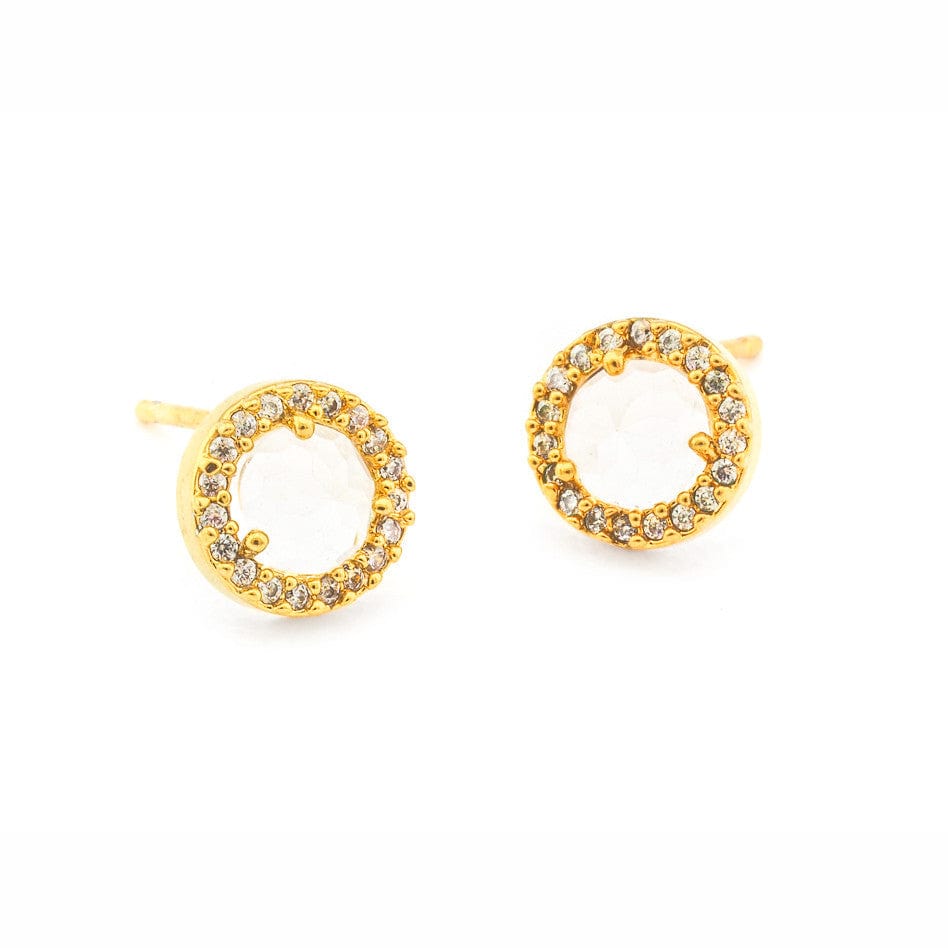 TAI JEWELRY | Small Pavé Glass Earrings | Earrings |