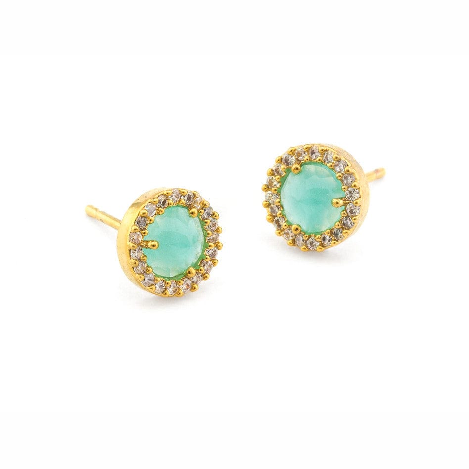 TAI JEWELRY | Small Pavé Glass Earrings | Earrings |