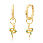 TAI JEWELRY | Snake Charm Huggies | Earrings |