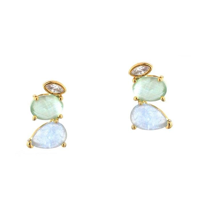 TAI JEWELRY | Aqua Stone Climbers | Earrings |