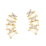 TAI JEWELRY Earrings Stacked Baguette Crawler