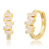 TAI JEWELRY Earrings Stacked Baguette Huggies