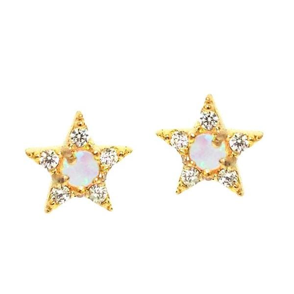 TAI JEWELRY | Star Studs with Opal Center | Earrings |