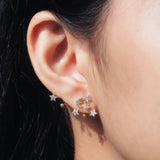 TAI JEWELRY Earrings Stars And Crescent Moon Ear Jacket