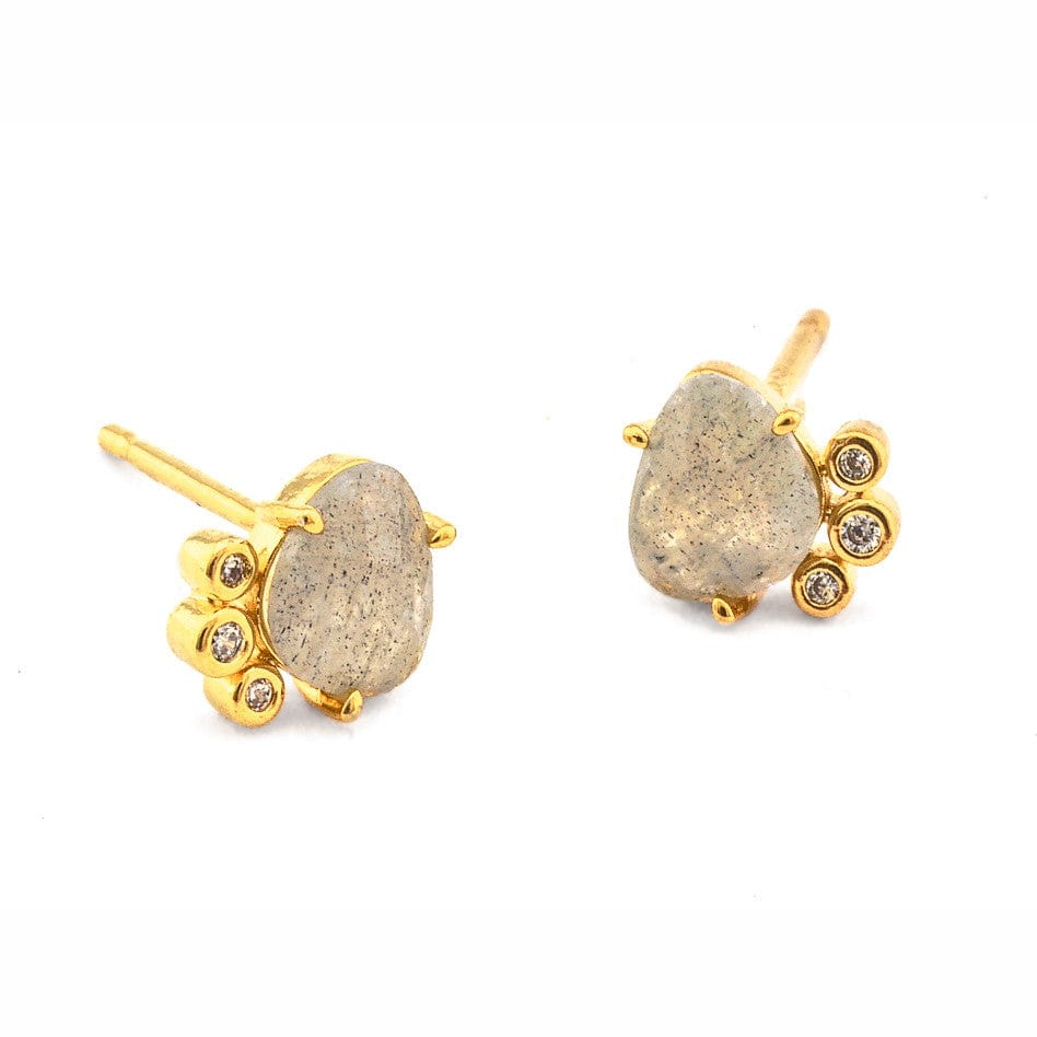TAI JEWELRY | Stone And Bezel Set CZ Post Earring | Earrings |
