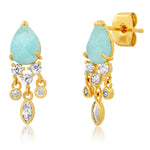 TAI JEWELRY Earrings MINT Stone Drop Chandelier Earrings