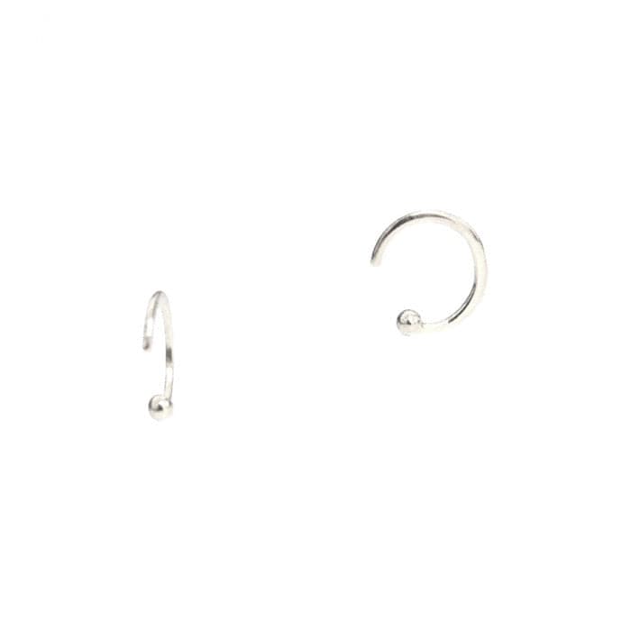 TAI JEWELRY Earrings Silver Stud With Huggie